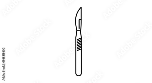 Surgical Scalpel Icon - Medical Instrument Line Art