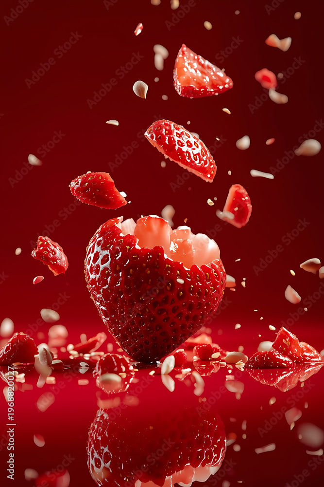 Fototapeta premium red heart on a white background