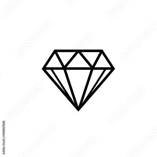Black Diamond Icon Graphic Symbol.
