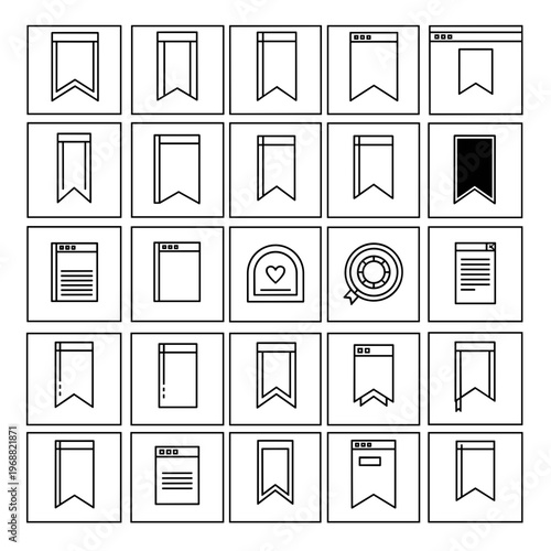 Collection of web page icons.