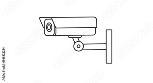 A security camera mounted on a wall provides surveillance.