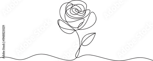 Black and white line of a smiling human brain with neural pathways and a lightbulb symbol line human brain