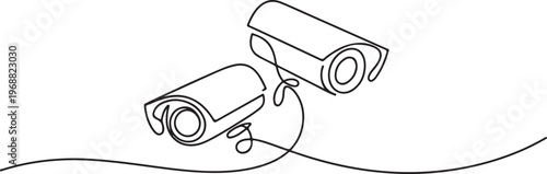 Black and white line of a person riding a bicycle with a basket line bicycle