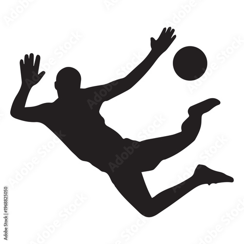 Football Goalkeeper Dive Save vector design