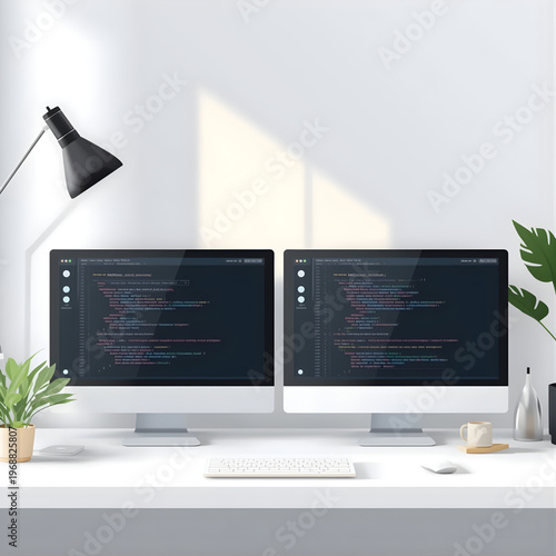 Clean Minimalist Programmer Workspace Setup