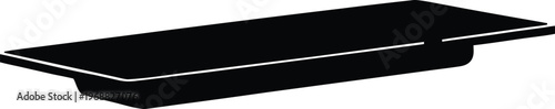 floating shelf silhouette vector art illustration, black and white design
