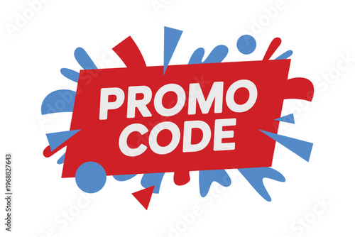 Vibrant Red and Blue Puzzle Piece with Partial Text