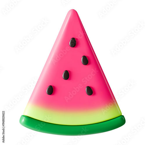 3d watermelon slice isolated vector juice illustration