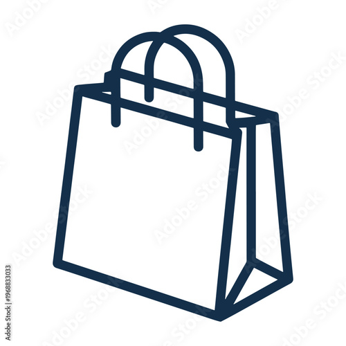 A stylish shopping bag with two handles for carrying items.