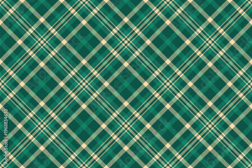 Room plaid tartan seamless, variation texture background check. Contour fabric vector pattern textile in teal and navajo white colors.