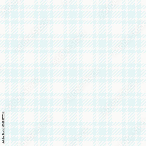 Short fabric check background, italian textile tartan vector. Bedding texture seamless pattern plaid in white color.