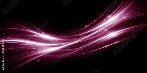 Abstract glowing background design featuring blue and purple flowing light waves with bright fractal lines in motion against a dark textured space backdrop