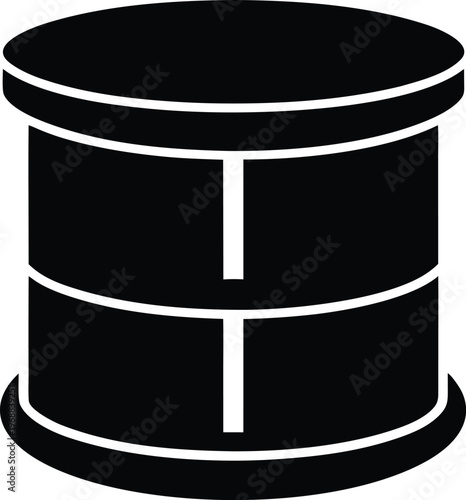 rotating shelf silhouette vector art illustration, black and white design