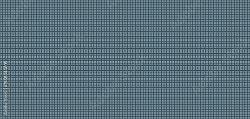 Seamless geometric grid pattern background, modern abstract texture with small blue-grey squares, dark cool tone design for digital wallpaper