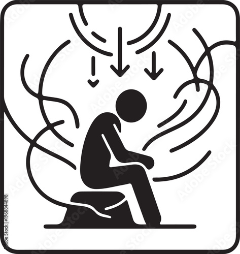 Loneliness work icon