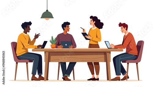 A person sits comfortably in a chair, with a calm and relaxed mood, perfect for illustrating a website or social media post about leisure and relaxati