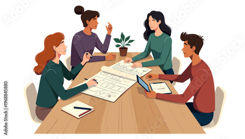 An illustration of a person sitting in a calm and serene environment, conveying relaxation and comfort.