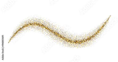 Golden Glitter Wave Swirl – Elegant Decorative Swoosh