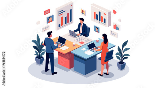 A stylized illustration of a potted plant on a table, evoking a sense of calmness and serenity.