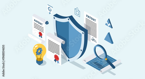 Intellectual Property Protection Shield and Patent Documents.