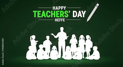 Happy teachers' day illustration