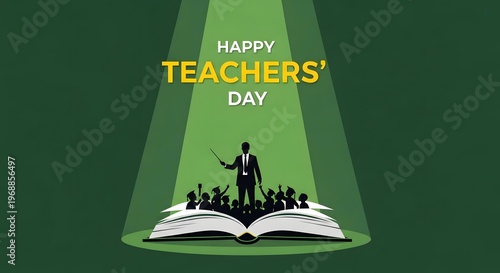 Happy teachers' day illustration