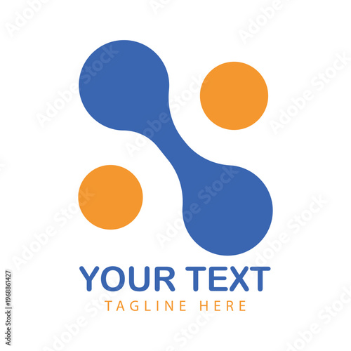 Modern Abstract Tech Connection Network Logo Design Vector Art Illustration