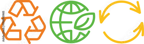 Visual representation of recycling, sustainability, and continuous improvement concepts