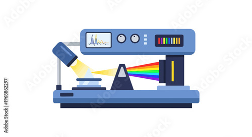 Spectrometer, prism, rainbow, optical instrument, science equipment, laboratory tool