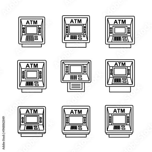 Automated Teller Machines in a row.