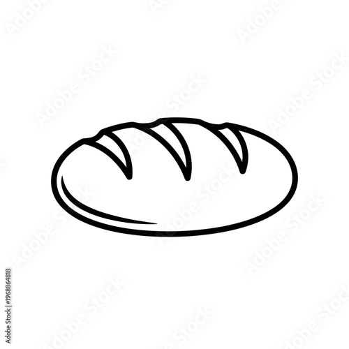 A loaf of bread icon drawing.