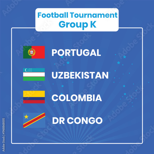 Group k tournament bracket portugal uzbekistan colombia and dr congo compete
