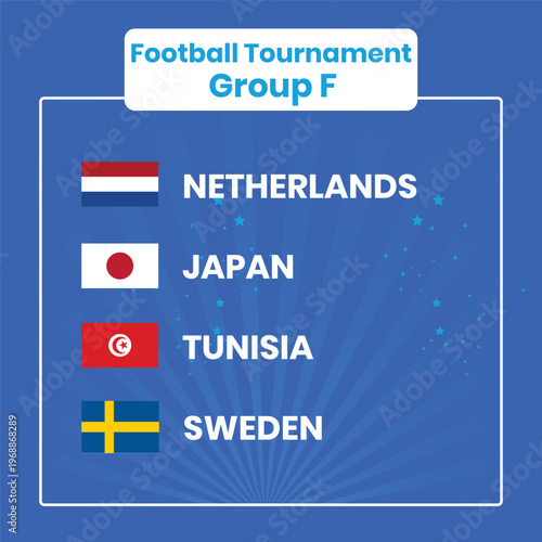 Group f football tournament netherlands japan tunisia and sweden compete