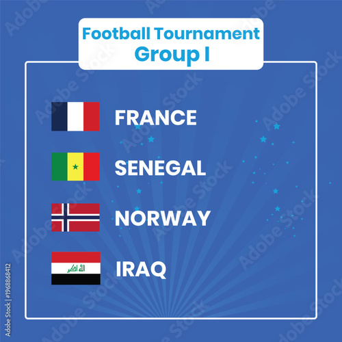 Group i football tournament france senegal norway and iraq compete
