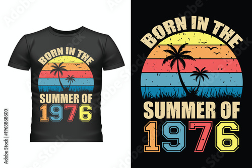 Vintage Retro Sunset Typography T-Shirt Design