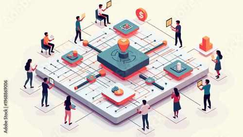 An illustration of a person walking on an abstract path, conveying a sense of journey and progress in a minimalist style.