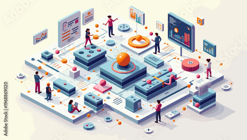 A person stands on a white platform with a toy, evoking a sense of playfulness and simplicity.