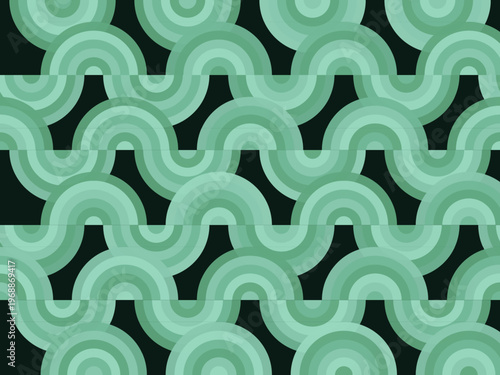 Luxury Geometric Fan Motif Elegant Abstract Vector Background