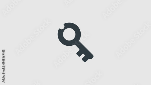 Simple modern key outline illustration – Suitable for encryption themes, login screens, or house hunting blogs.