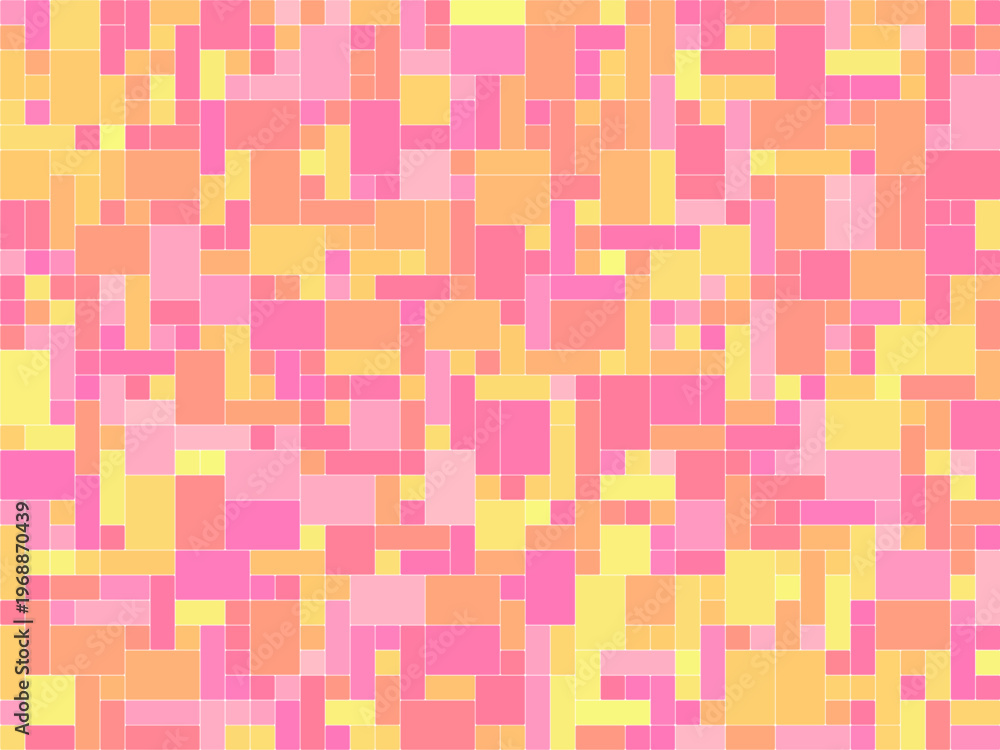 Fototapeta premium Bold Geometric Pixel Block Mosaic Poster Design