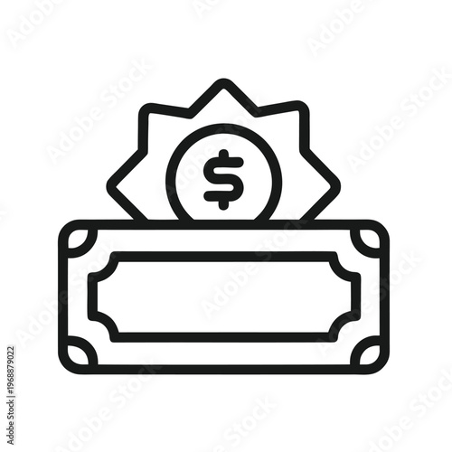 Cash back offer icon outline vector an white background.eps