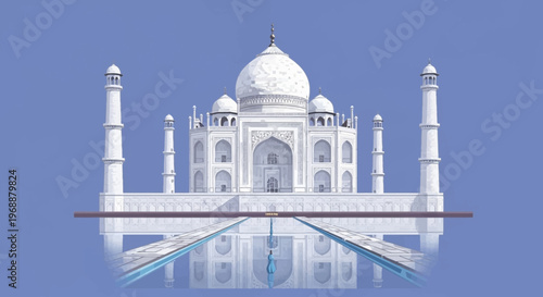 Taj Mahal white marble monument reflection water Agra India