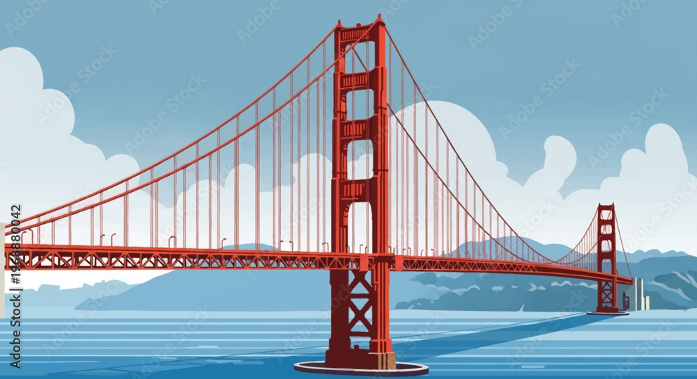 Fototapeta premium Golden Gate Bridge San Francisco California Iconic Landmark