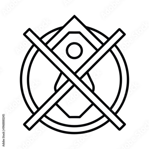 No money icon vector line art an white background.eps