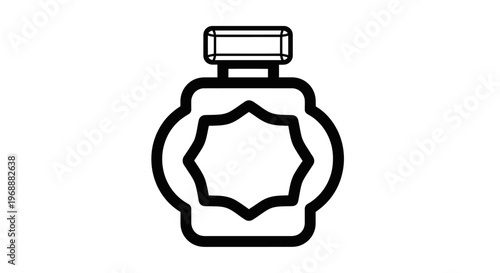 Simple perfume bottle line icon.
