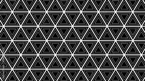 Seamless geometric pattern with black and white triangles abstract background design