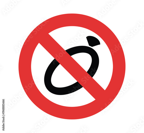 A red circle with a line through it indicating no smoking allowed