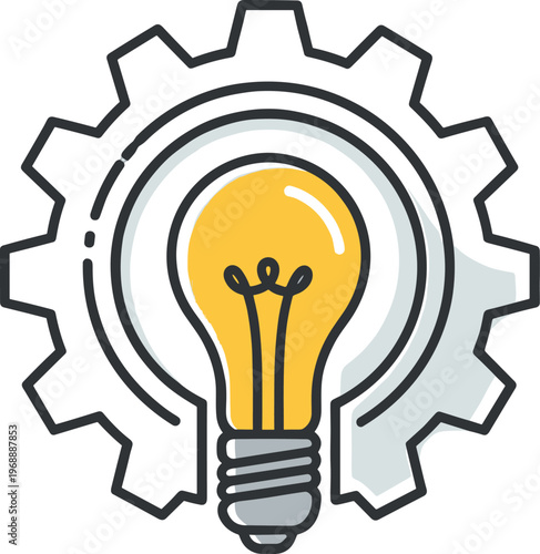 A creative businessman having an innovative idea with a lightbulb