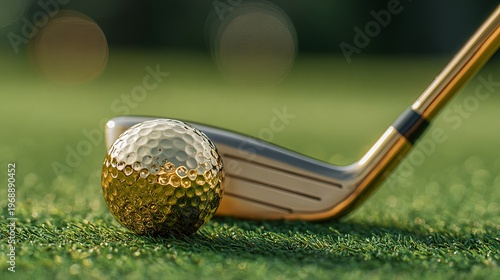 golf club and ball