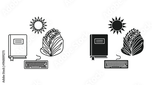 Contrast between traditional and modern knowledge sources in digital age